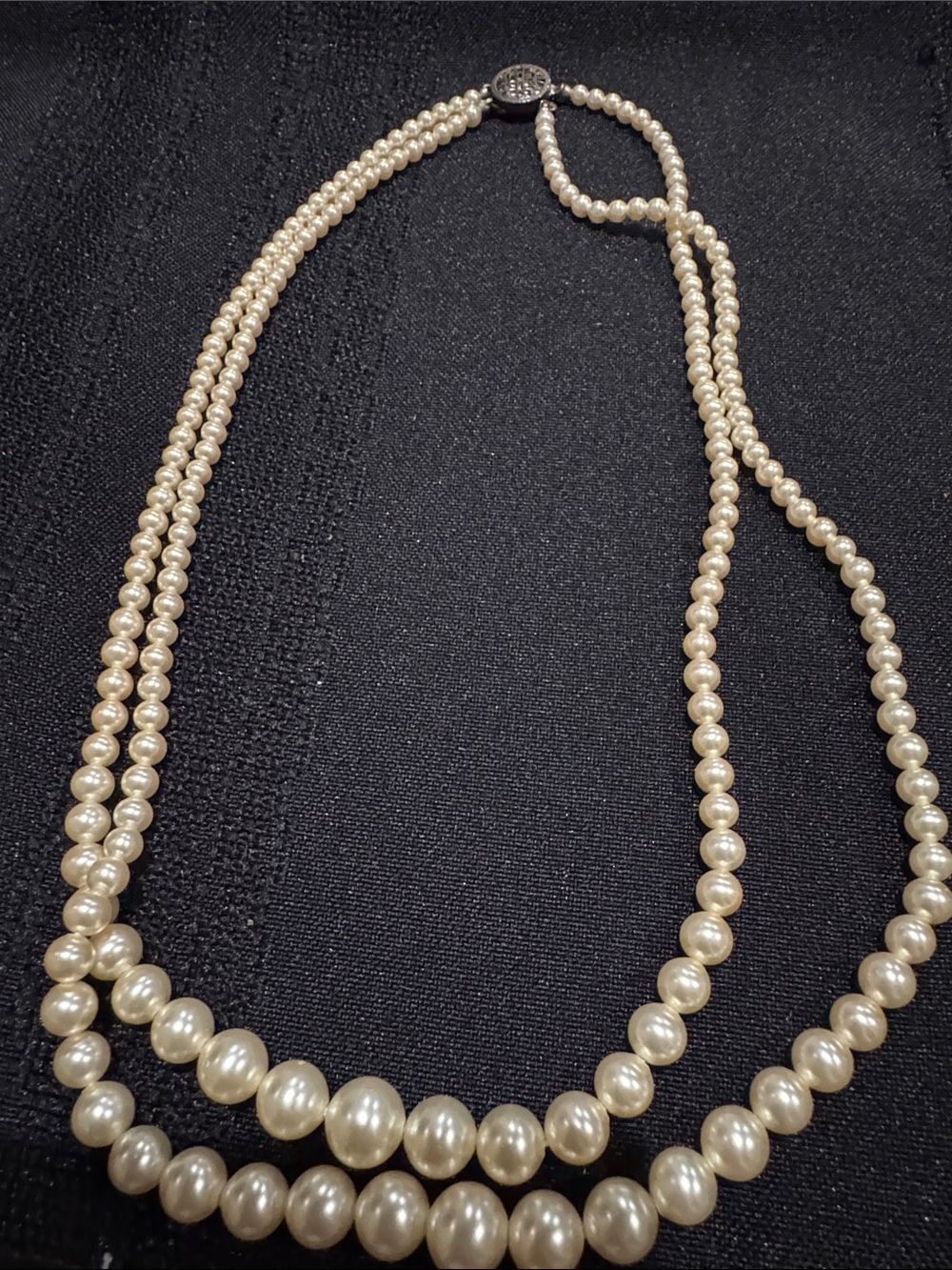 Vintage Classic Ivory Pearl Multi-Strand Necklace
